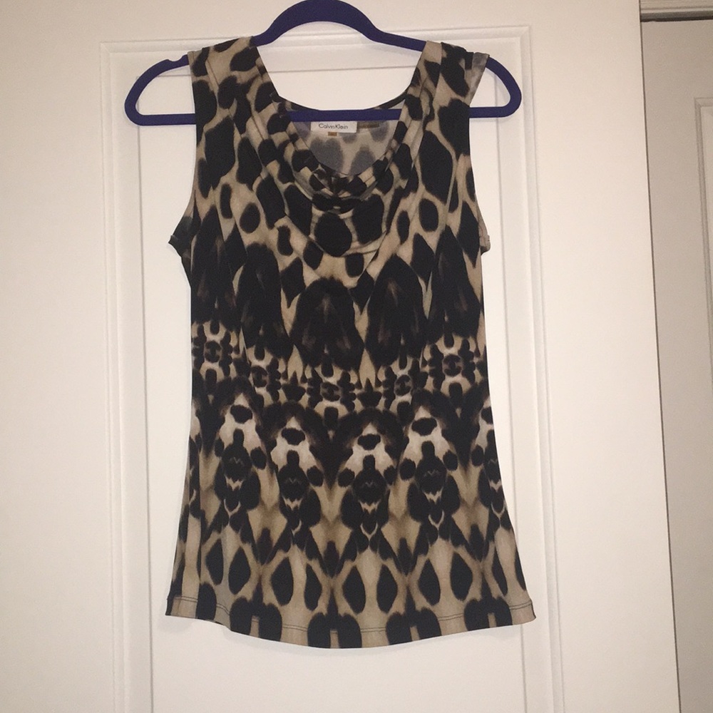 Calvin Klein Animal Print Sleeveless Top